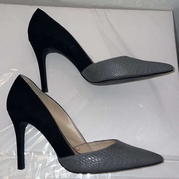 Zara colorblock gray black contrasting high heel - Picture 5 of 10